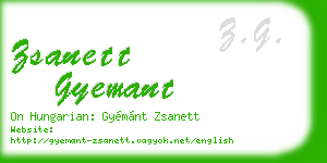 zsanett gyemant business card
